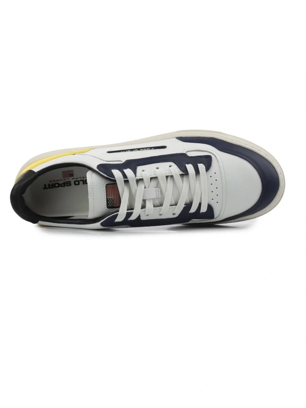 Polo Ralph Lauren PS300 Sneakers color Yellow/ White/Blue Size13